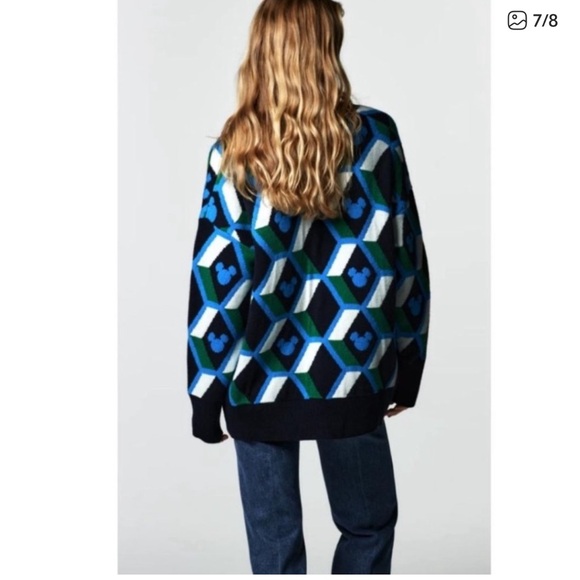 Zara Mickey Mouse Disney Knit cardigan sweater - Picture 2 of 6